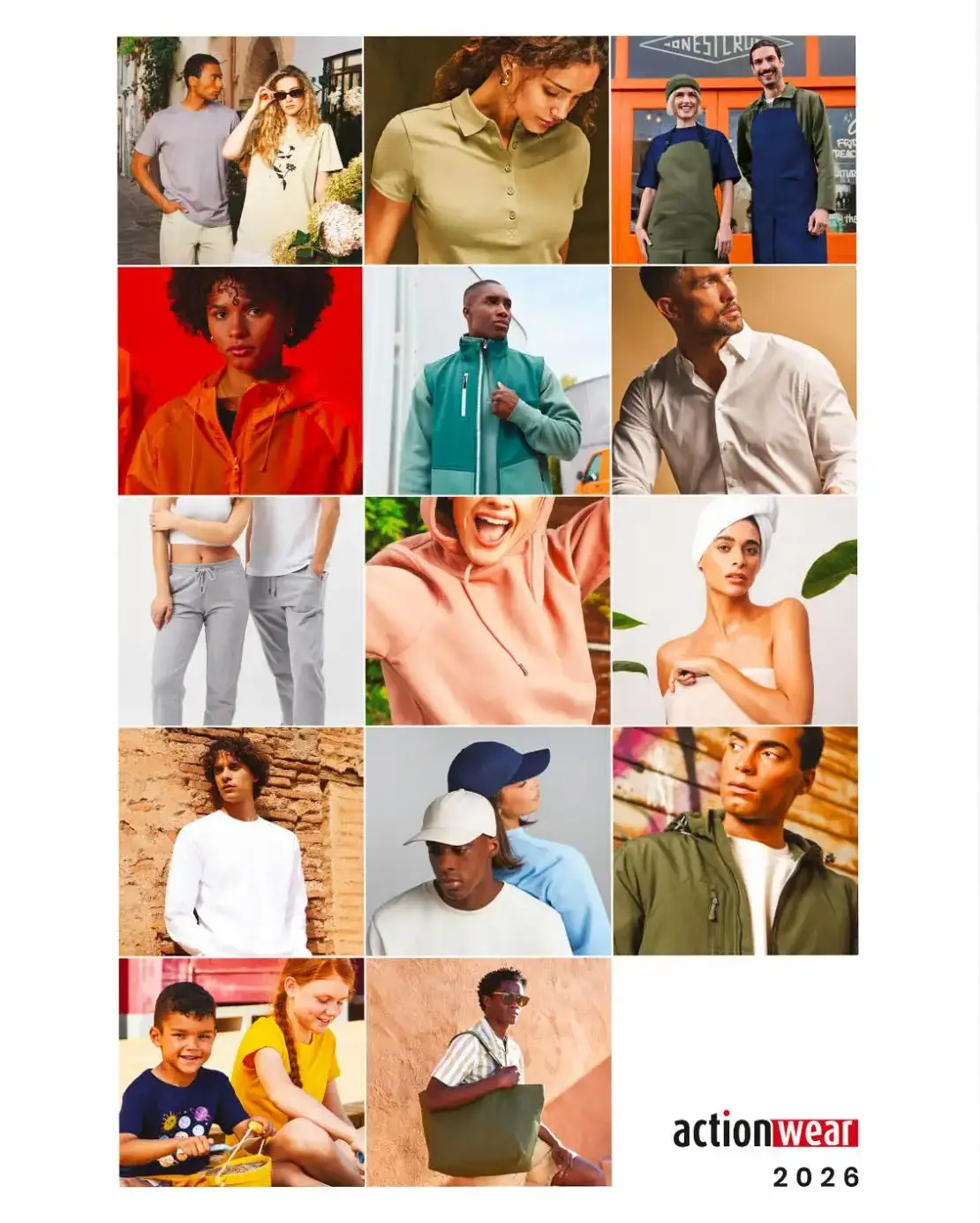 Copertina del catalogo Action Wear di abbigliamento personalizzabile