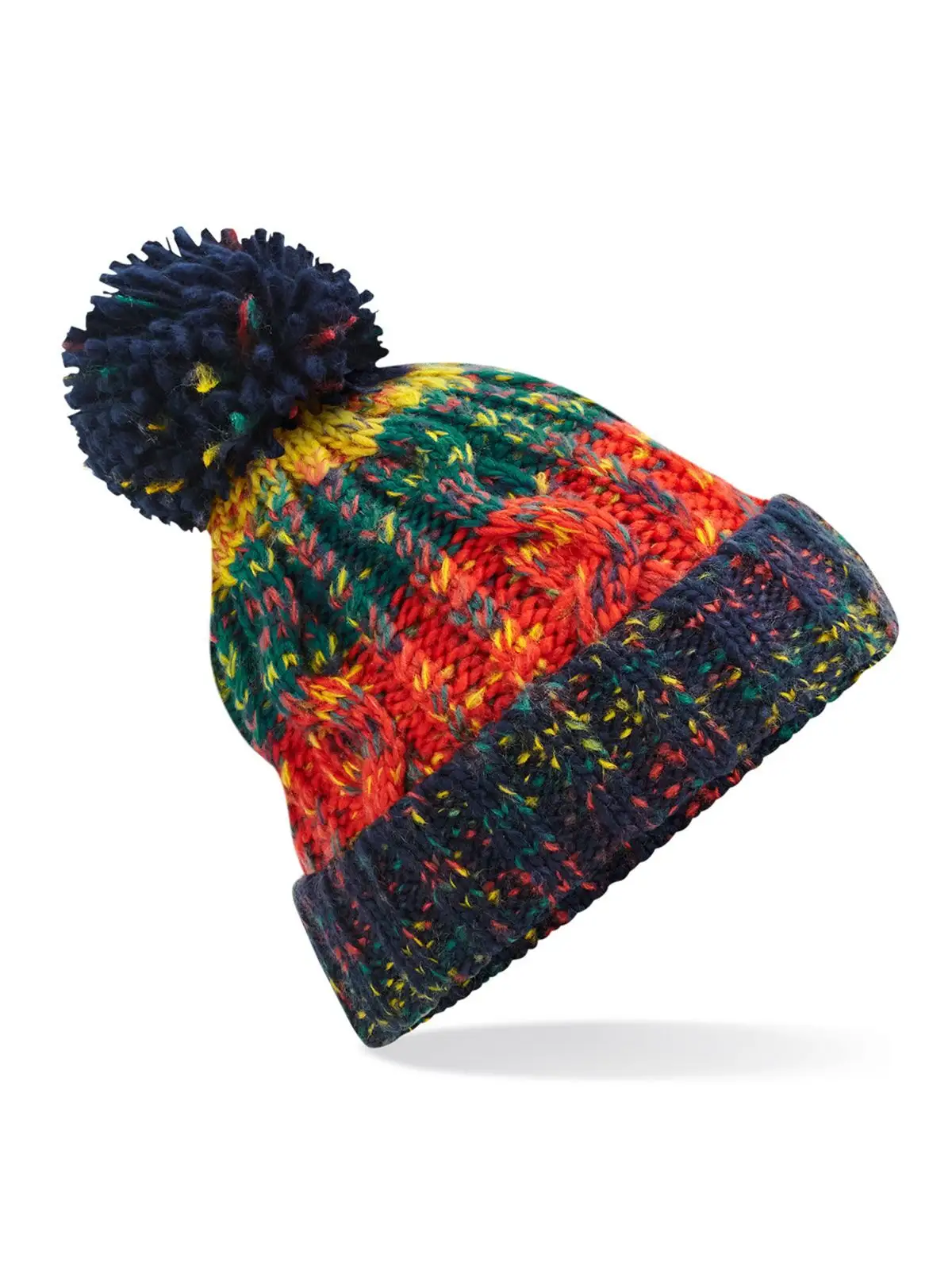 Corkscrew Pom Pom Beanie