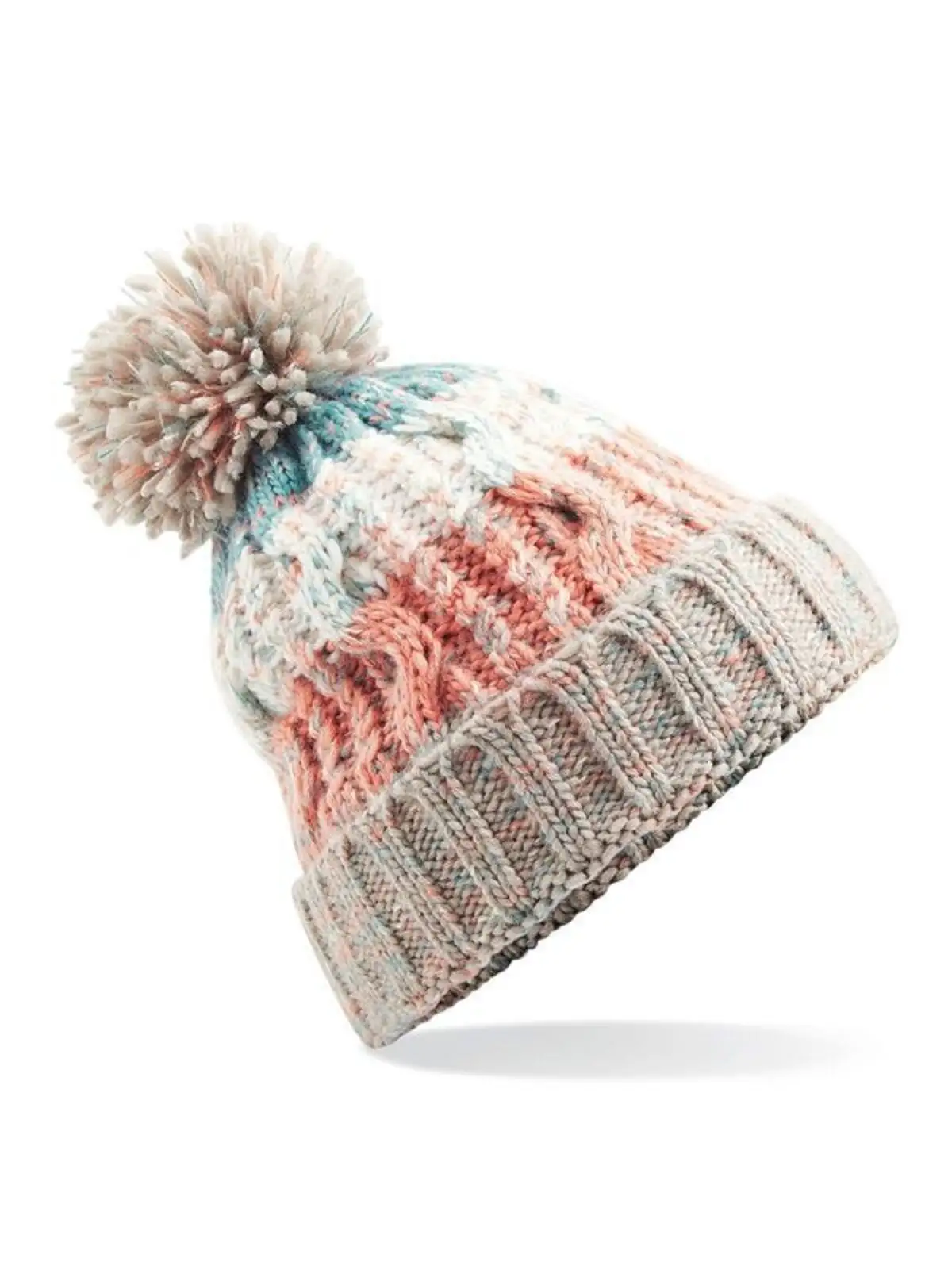 Corkscrew Pom Pom Beanie