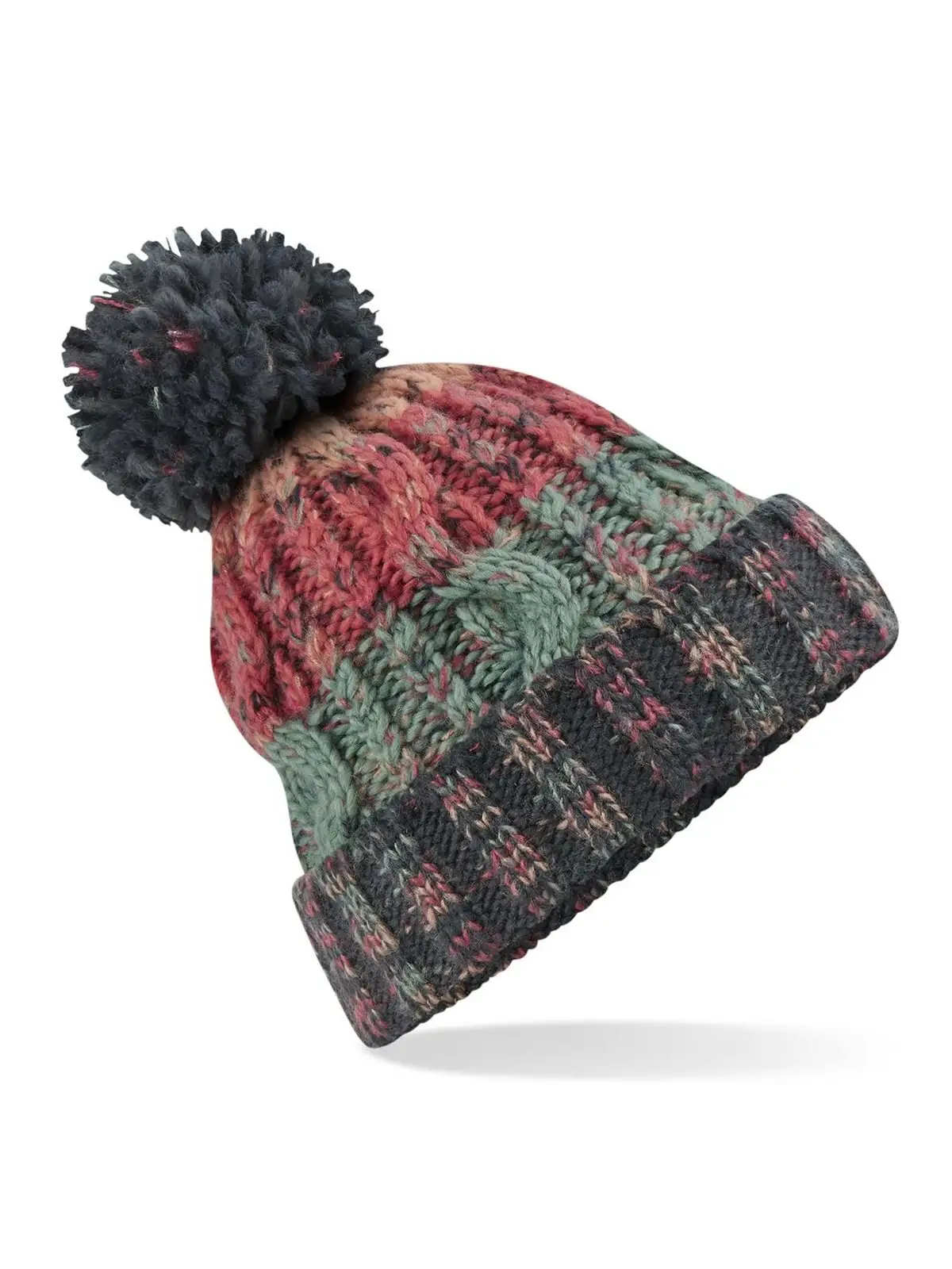 Corkscrew Pom Pom Beanie