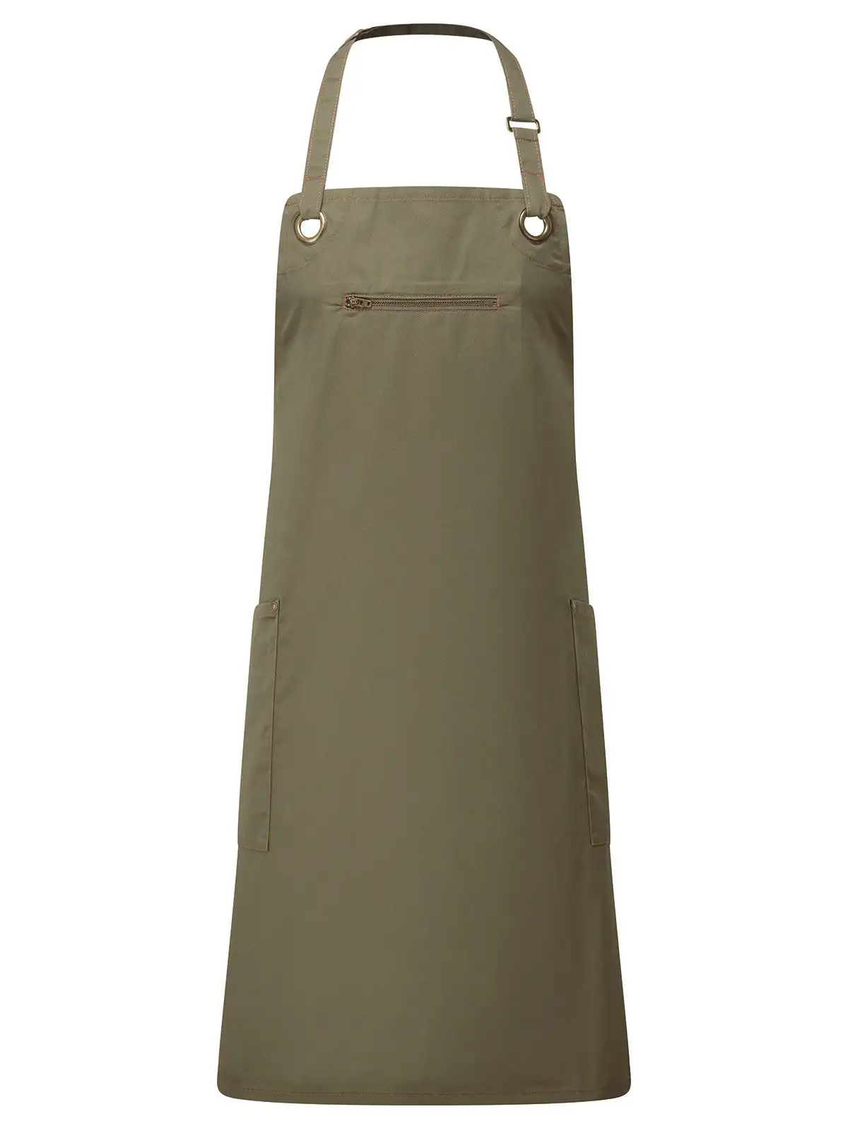 ‘Barley’ Contrast Stitch Sustainable Bib Apron