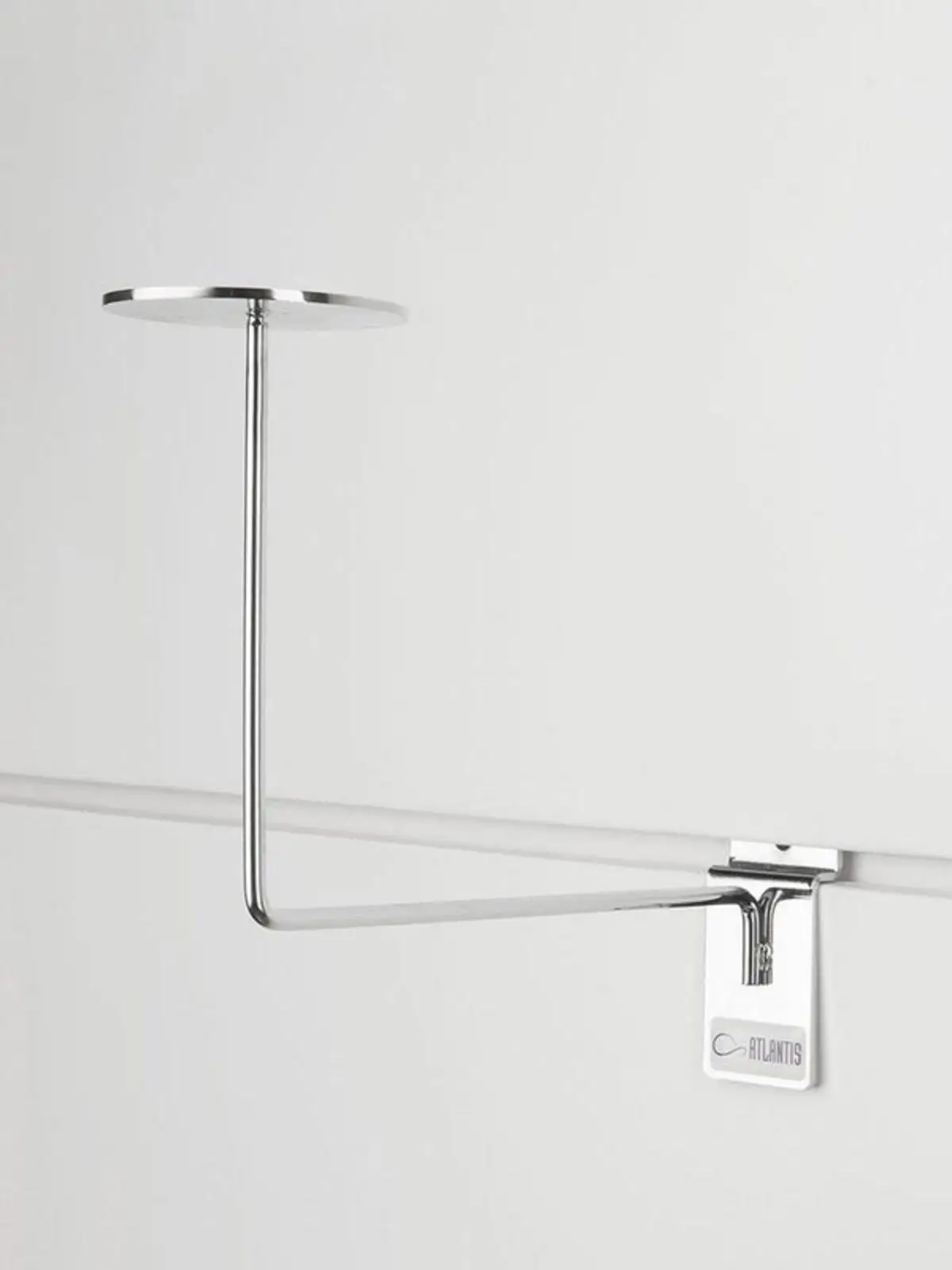 Chromed metallic arm for atlantis plastic display