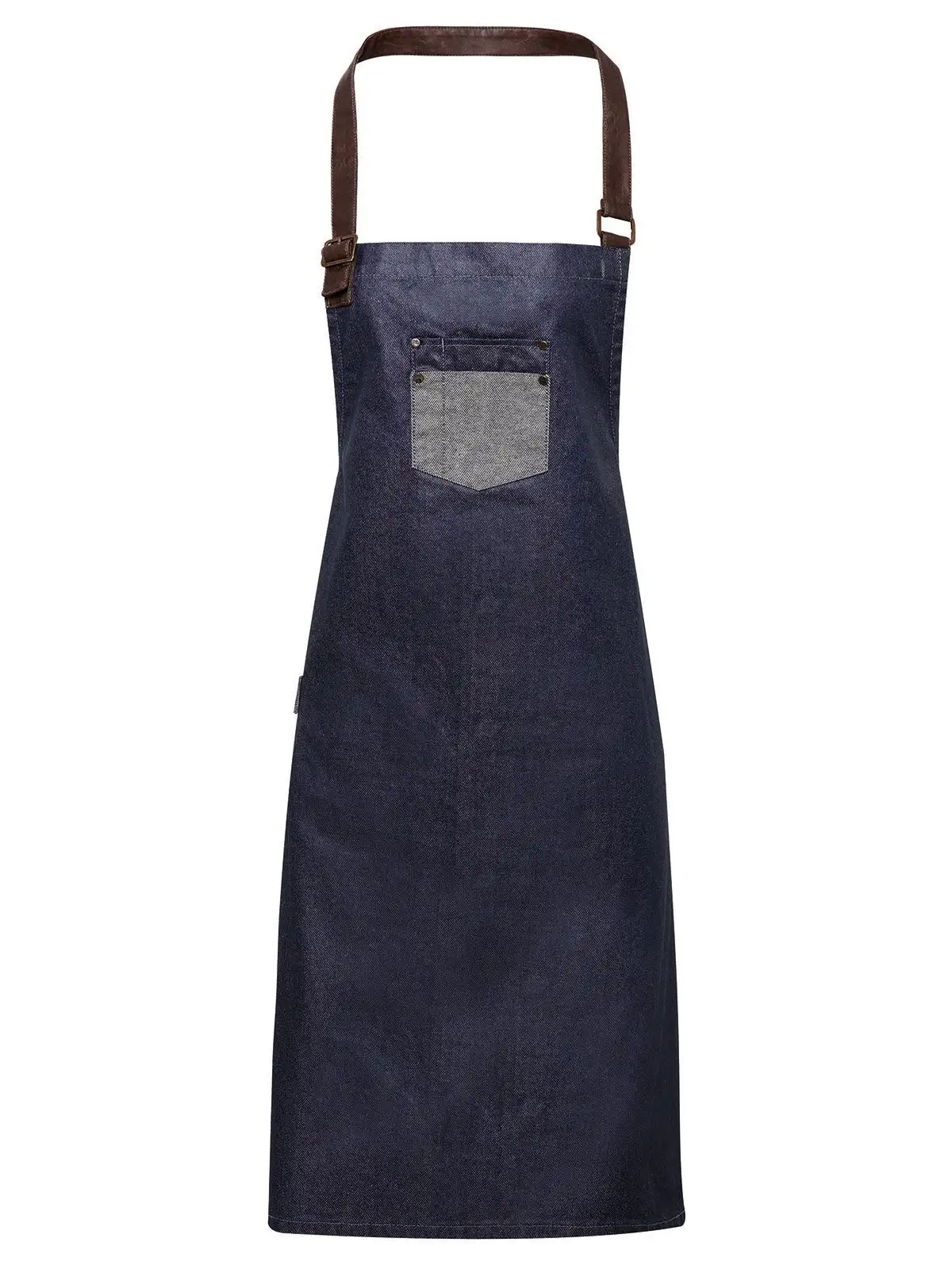Division Waxed Look Denim With Faux Leather ather