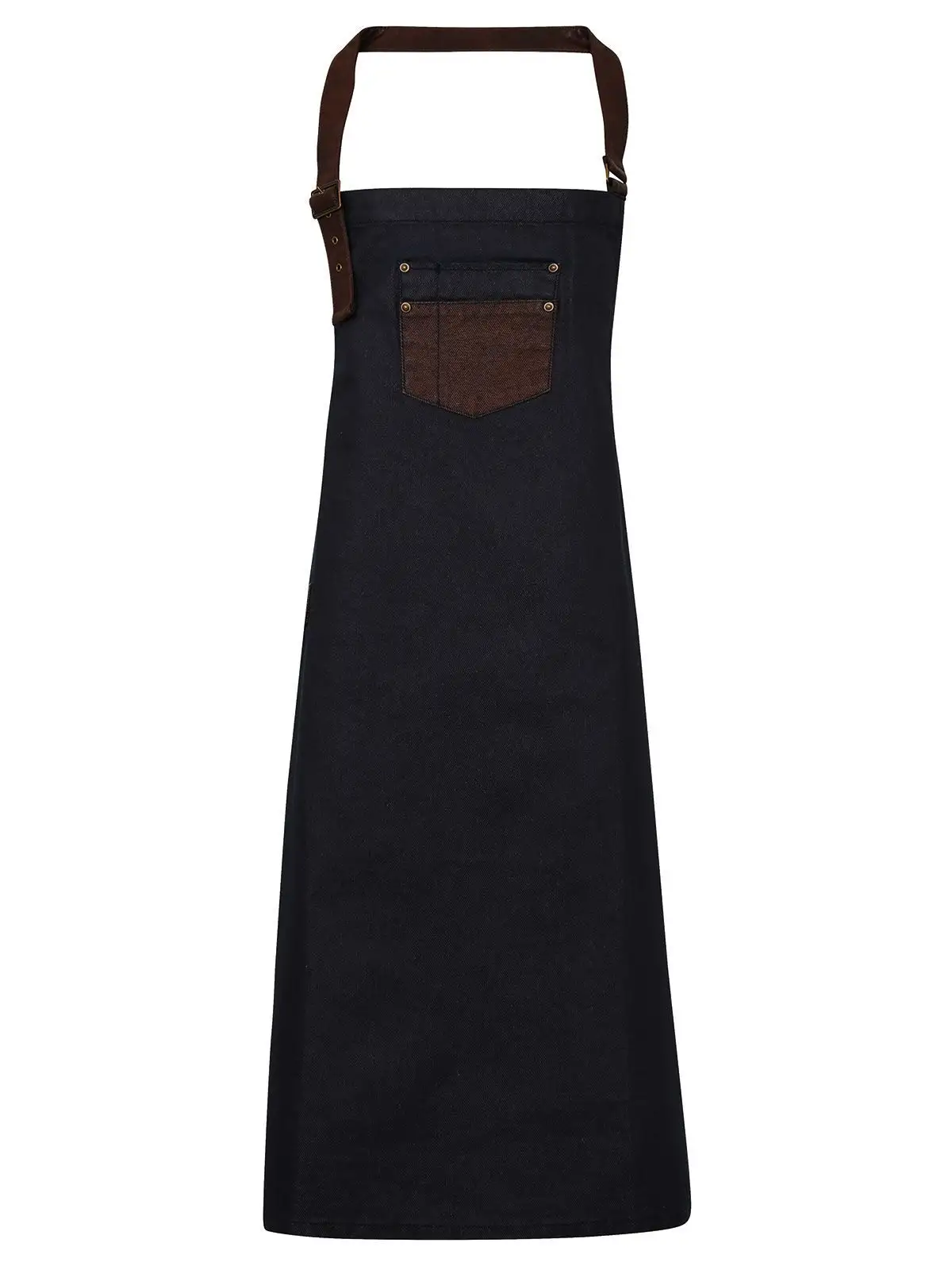 Division Waxed Look Denim With Faux Leather ather