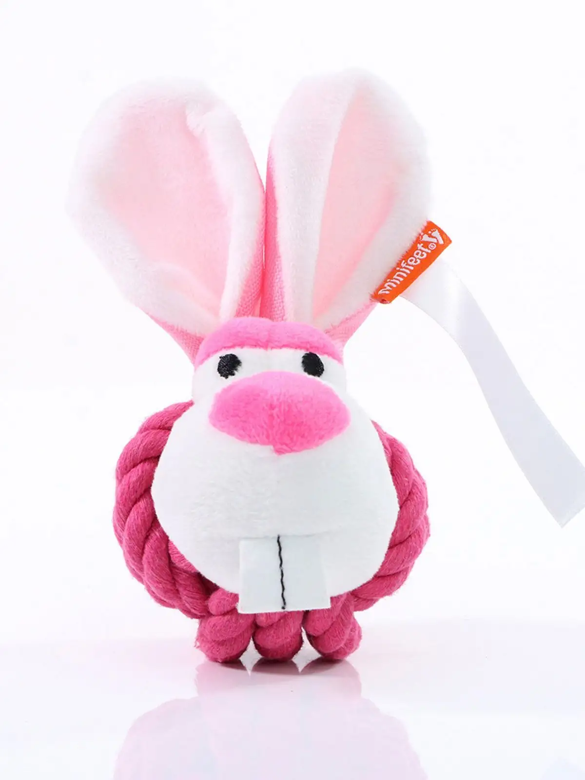 Dog toy knotted animal rabbit