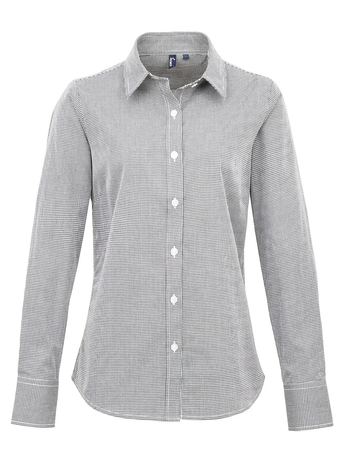 Ladies' Long Sleeve Microcheck Gingham Shirt