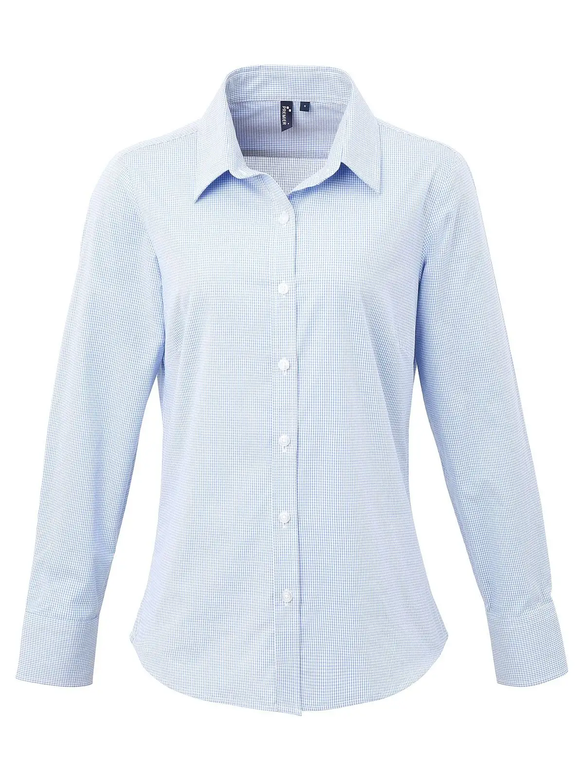 Ladies' Long Sleeve Microcheck Gingham Shirt