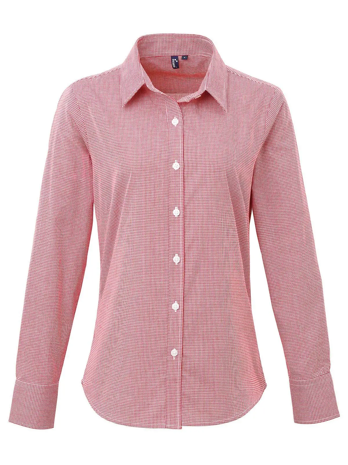 Ladies' Long Sleeve Microcheck Gingham Shirt
