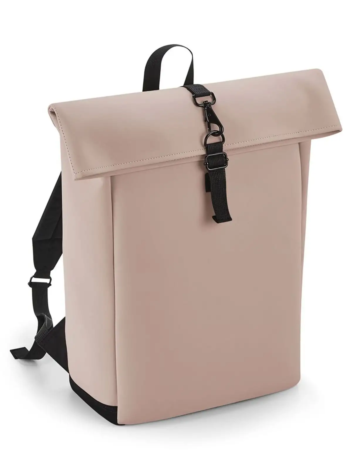 Matte PU Roll-Top Backpack