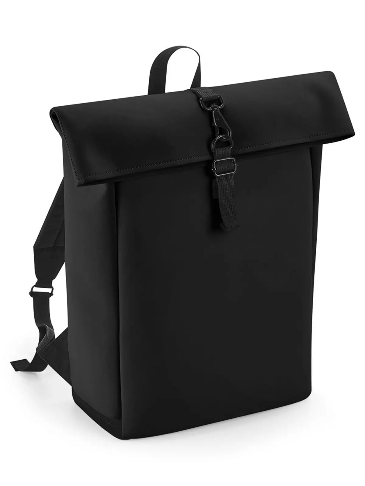 Matte PU Roll-Top Backpack