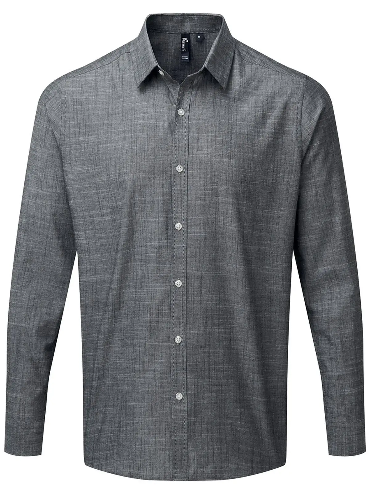 Men's Cotton Slub Chambray Long Sleeve Shirt