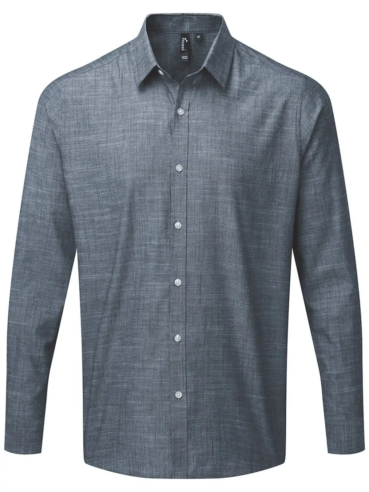 Men's Cotton Slub Chambray Long Sleeve Shirt