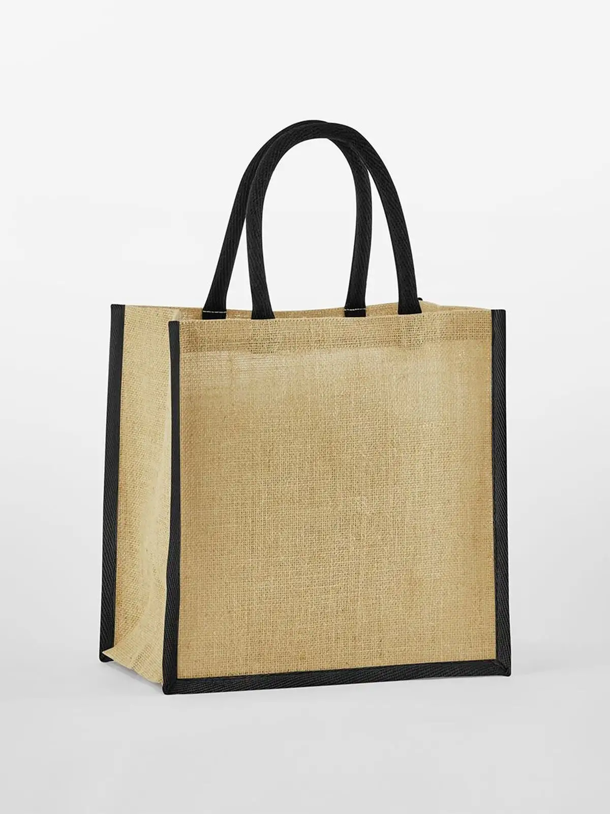 Natural Starched Jute Midi Tote
