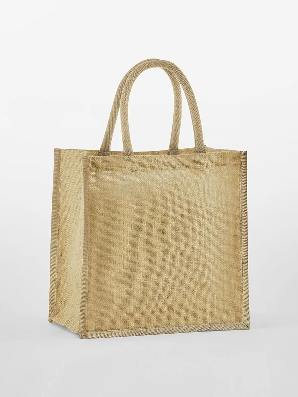 Natural Starched Jute Midi Tote
