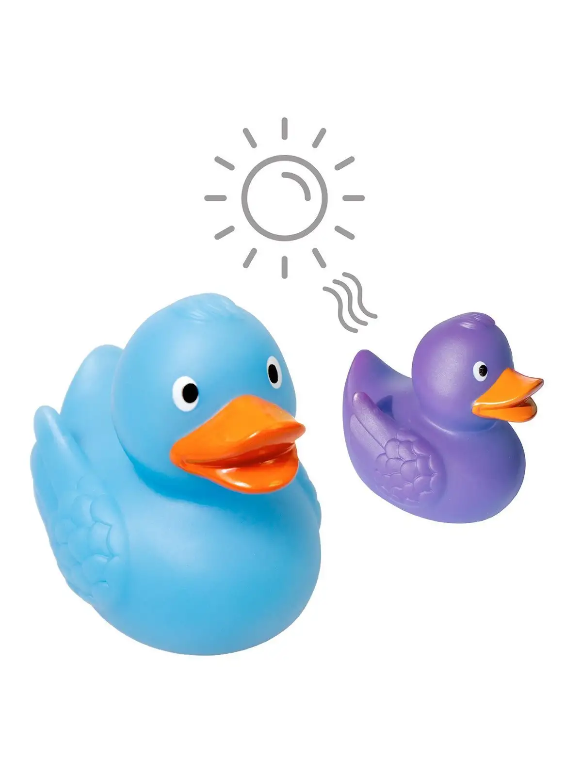 Squeaky duck, colour changing UV