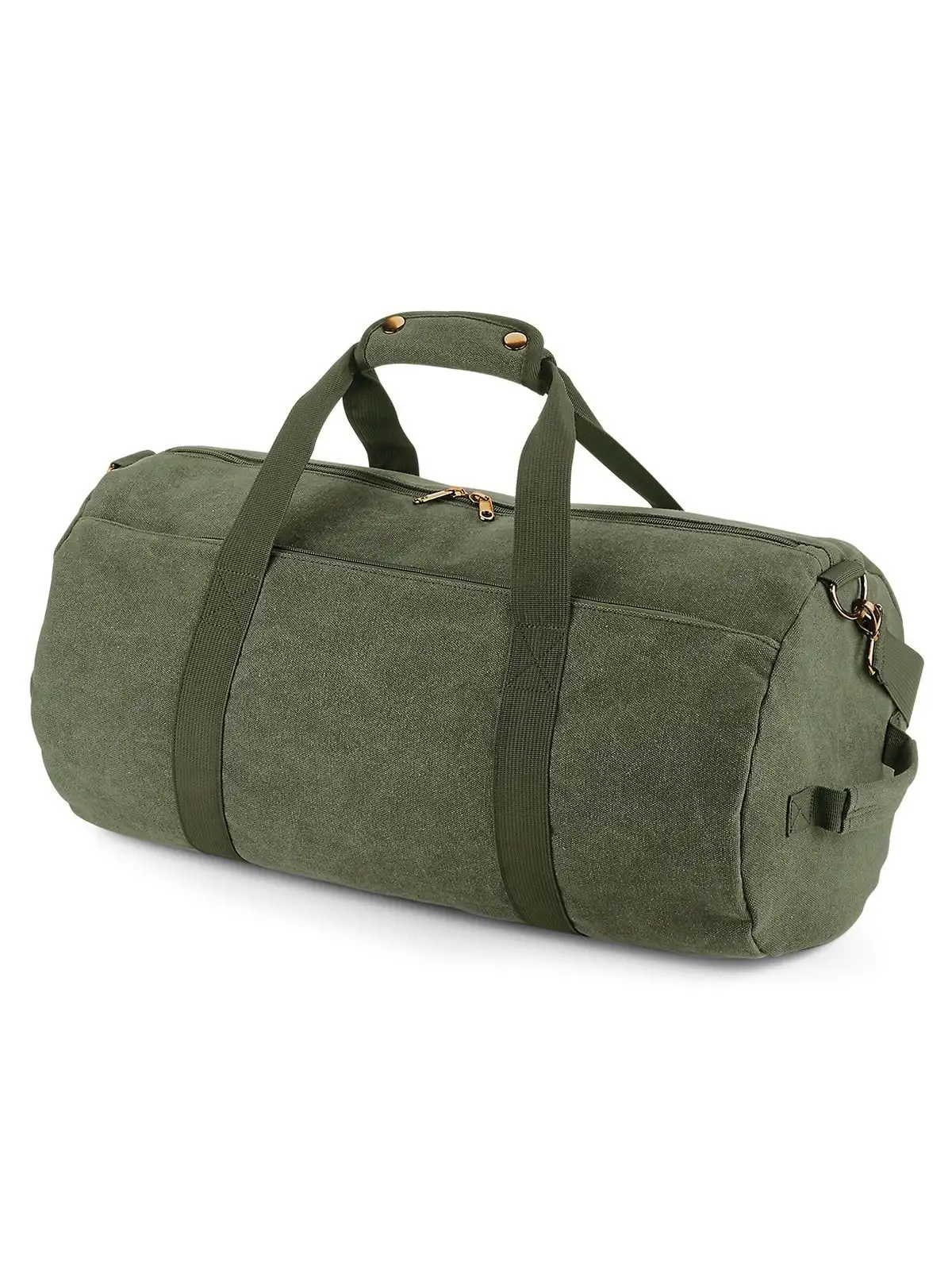 Vintage Canvas Barrel Bag