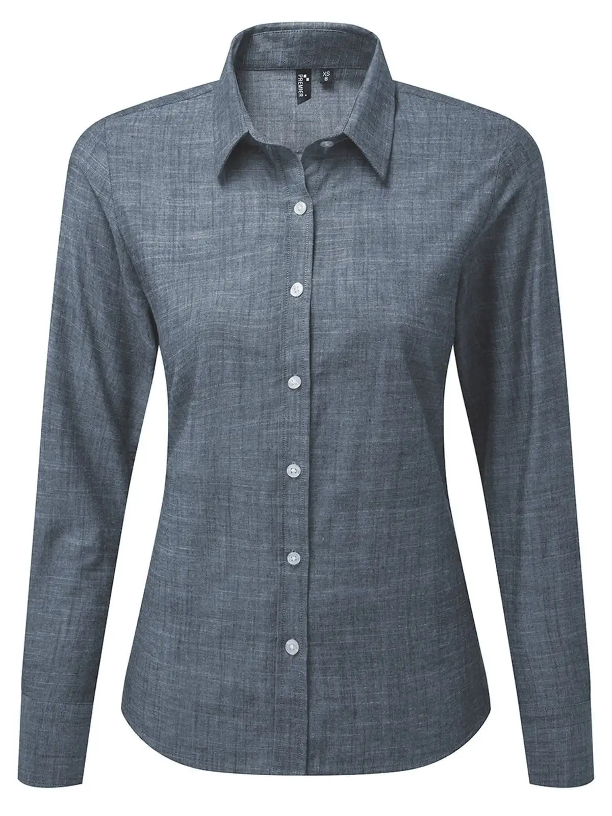 Women's Cotton Slub Chambray Long Sleeve Shirt