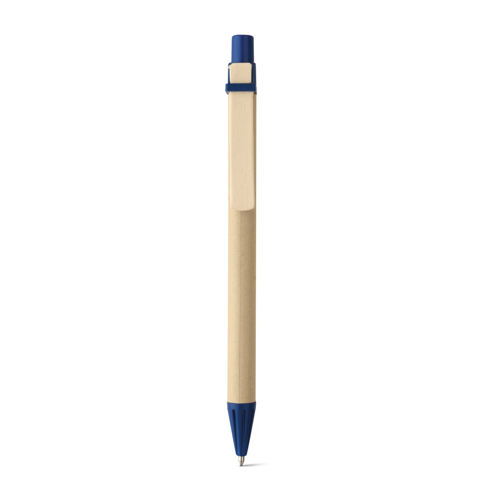 NAIROBI. Penna a sfera in carta kraft e clip in legno