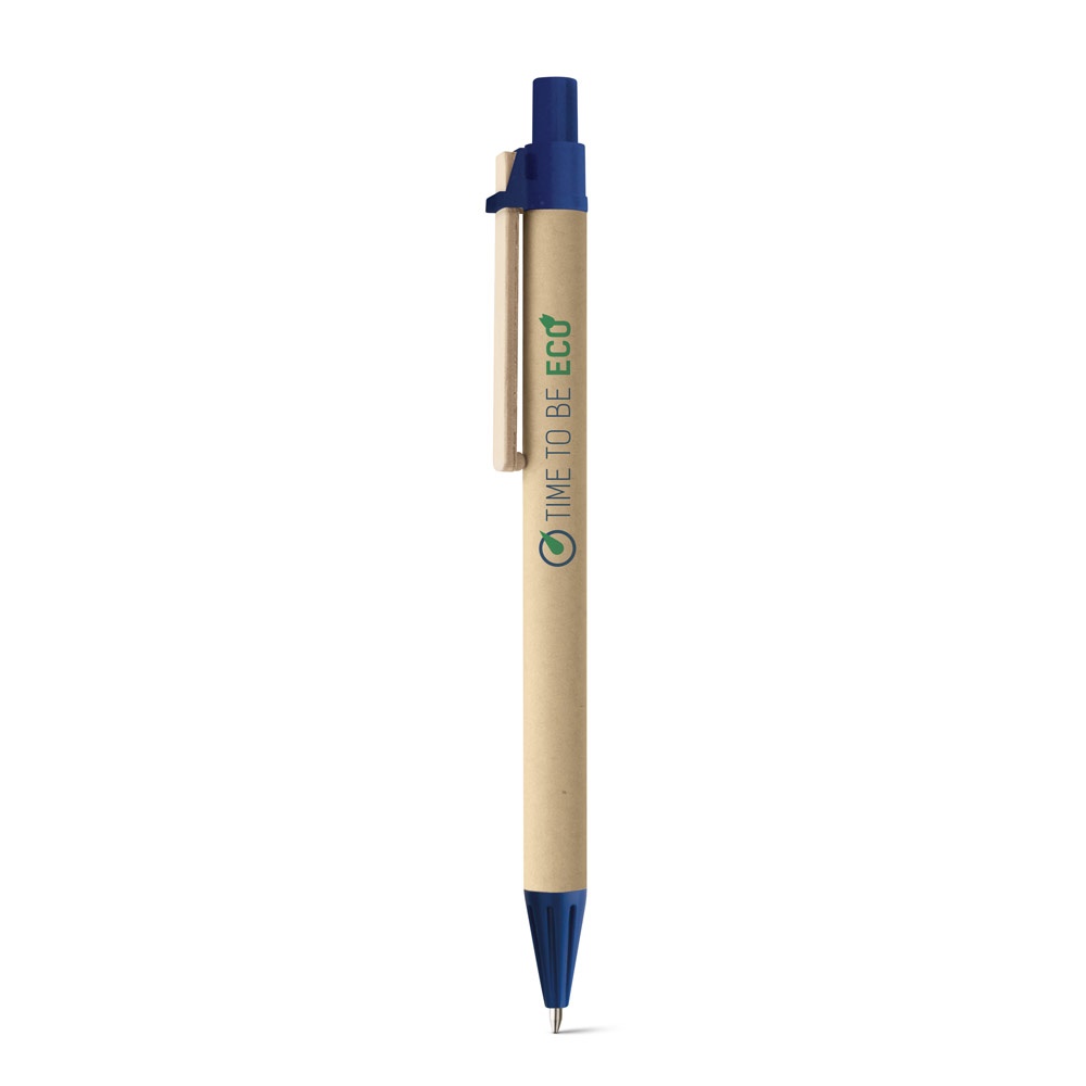 NAIROBI. Penna a sfera in carta kraft e clip in legno
