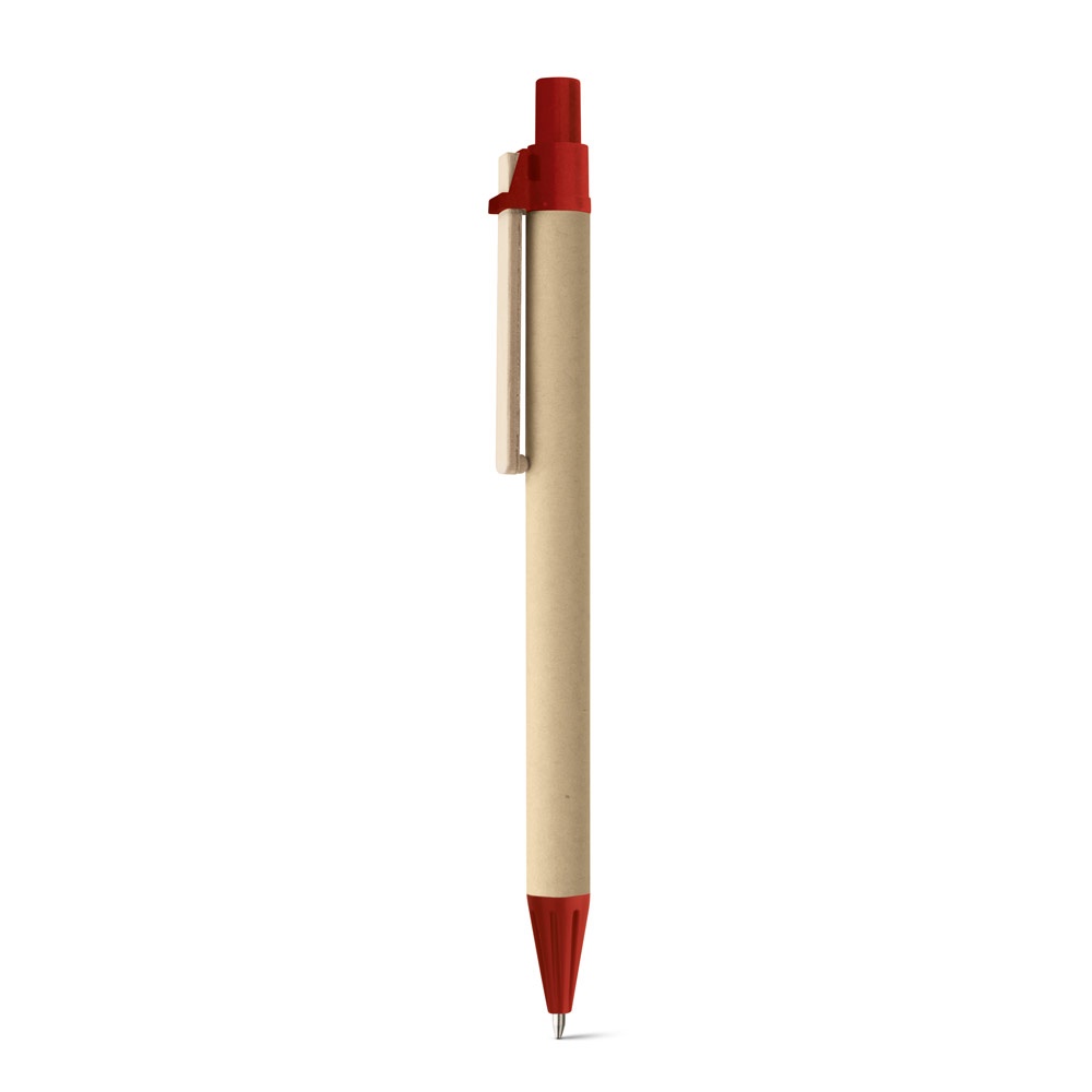 NAIROBI. Penna a sfera in carta kraft e clip in legno