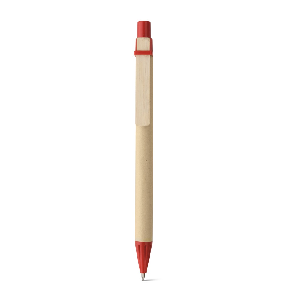 NAIROBI. Penna a sfera in carta kraft e clip in legno