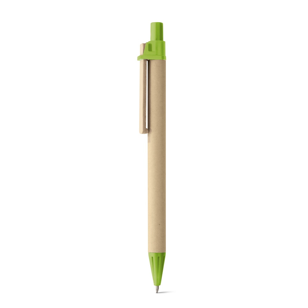 NAIROBI. Penna a sfera in carta kraft e clip in legno