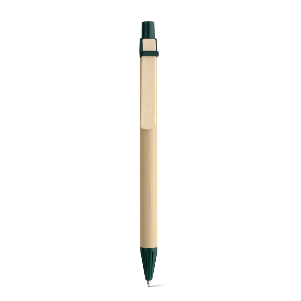 NAIROBI. Penna a sfera in carta kraft e clip in legno
