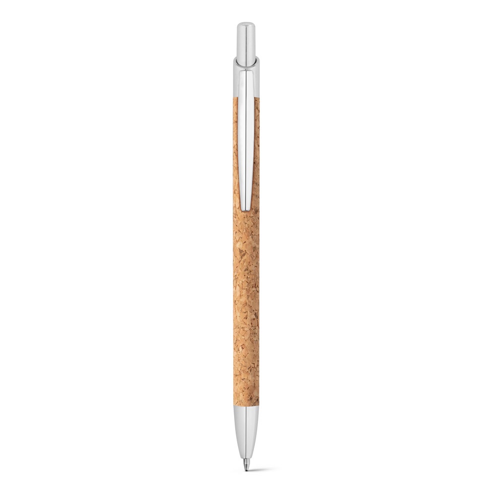 NATURA. Penna a sfera in sughero e alluminio riciclato (100% rAL) con clip