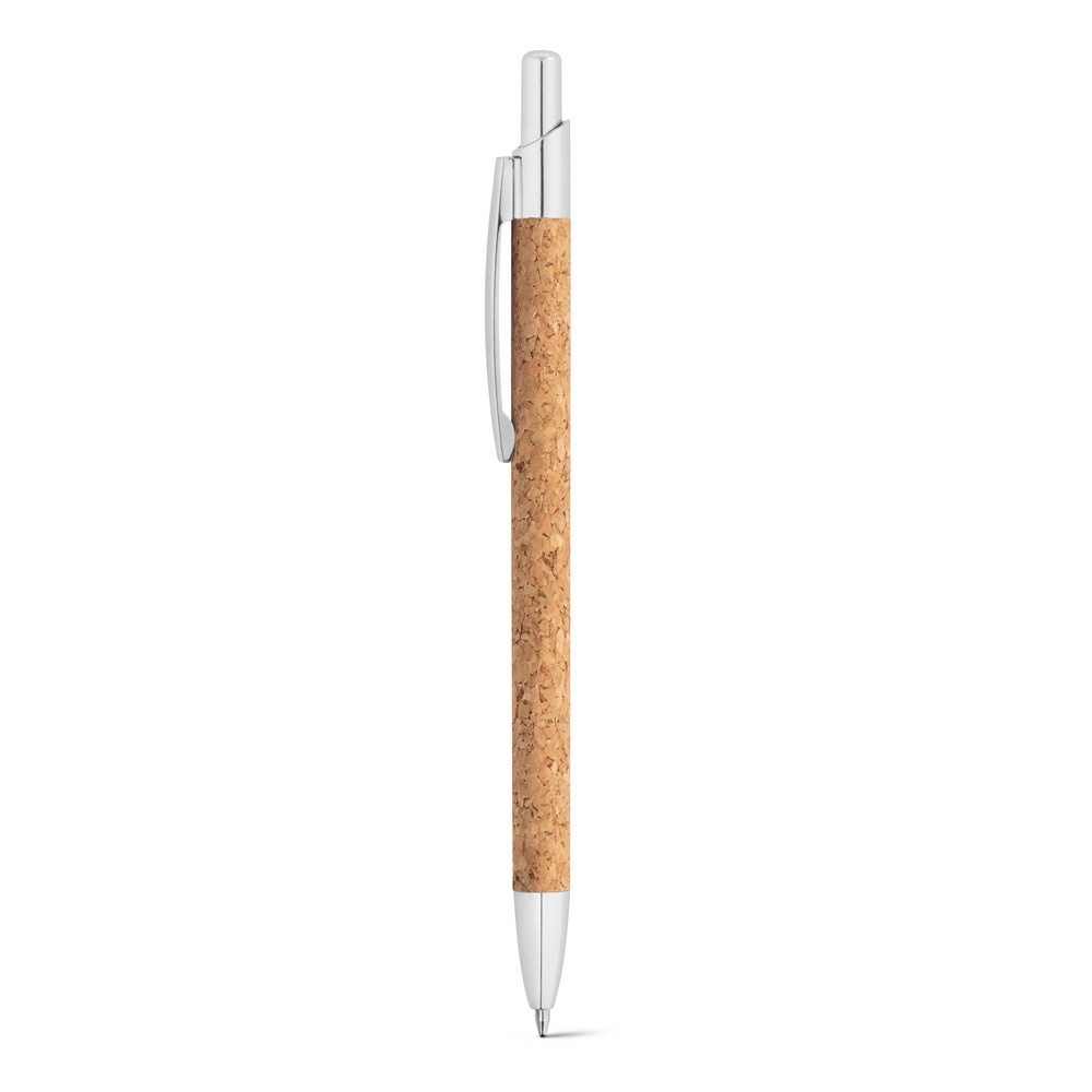 NATURA. Penna a sfera in sughero e alluminio riciclato (100% rAL) con clip