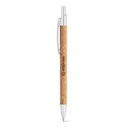 NATURA. Penna a sfera in sughero e alluminio riciclato (100% rAL) con clip