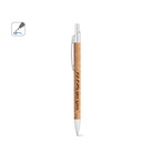 NATURA. Penna a sfera in sughero e alluminio riciclato (100% rAL) con clip