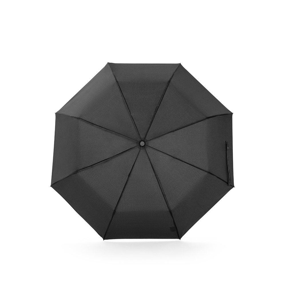 AIDEN. Ombrello da 21" in poliestere riciclato (100% rPET) pongee 190T, ripiegabile in 3 sezioni