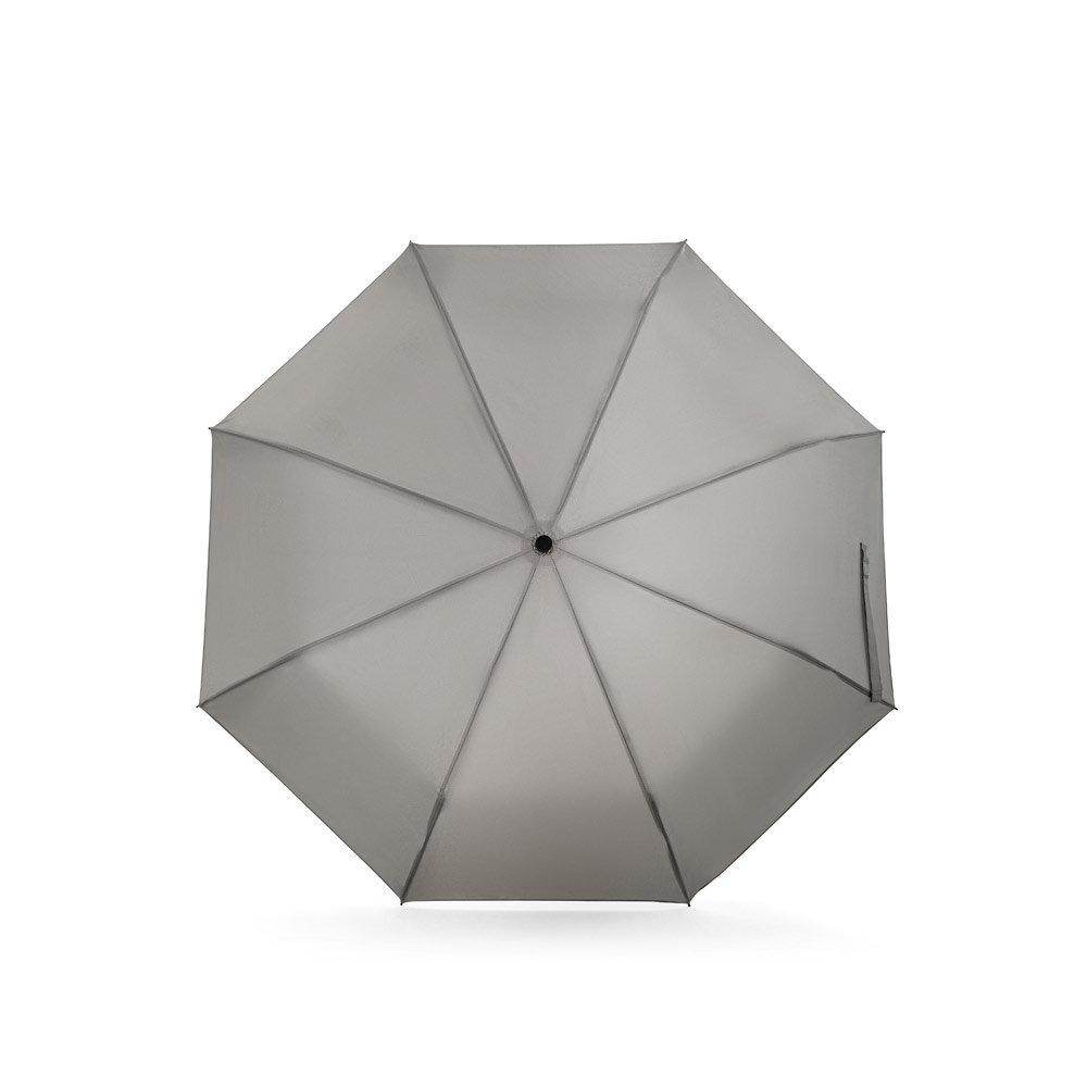 AIDEN. Ombrello da 21" in poliestere riciclato (100% rPET) pongee 190T, ripiegabile in 3 sezioni