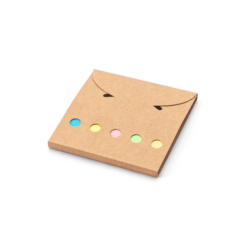 AINSLEY. Set da ufficio 2 in 1, realizzato con carta riciclata al 100%, con 6 blocchi note adesivi