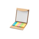AINSLEY. Set da ufficio 2 in 1, realizzato con carta riciclata al 100%, con 6 blocchi note adesivi