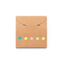 AINSLEY. Set da ufficio 2 in 1, realizzato con carta riciclata al 100%, con 6 blocchi note adesivi
