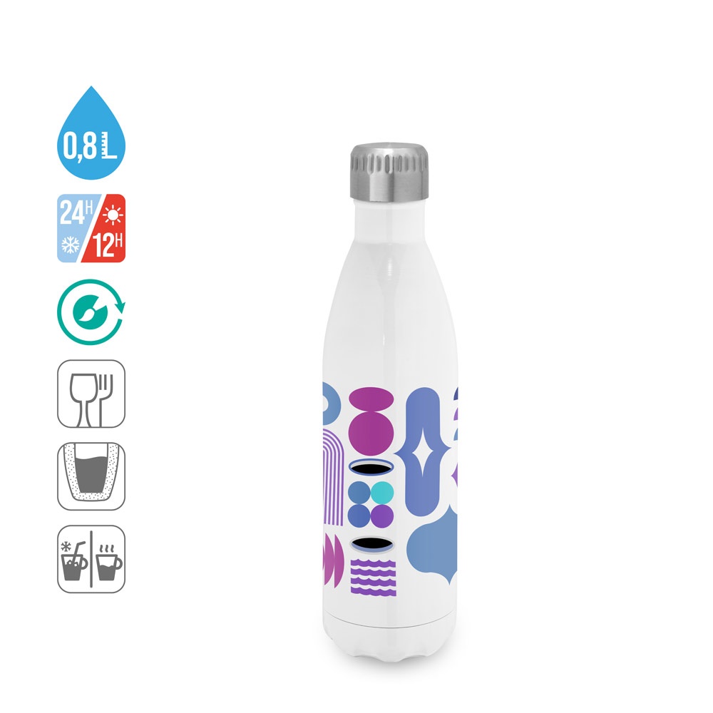 AMORTI L. Borraccia termica in acciaio inox per la sublimazion 800 mL