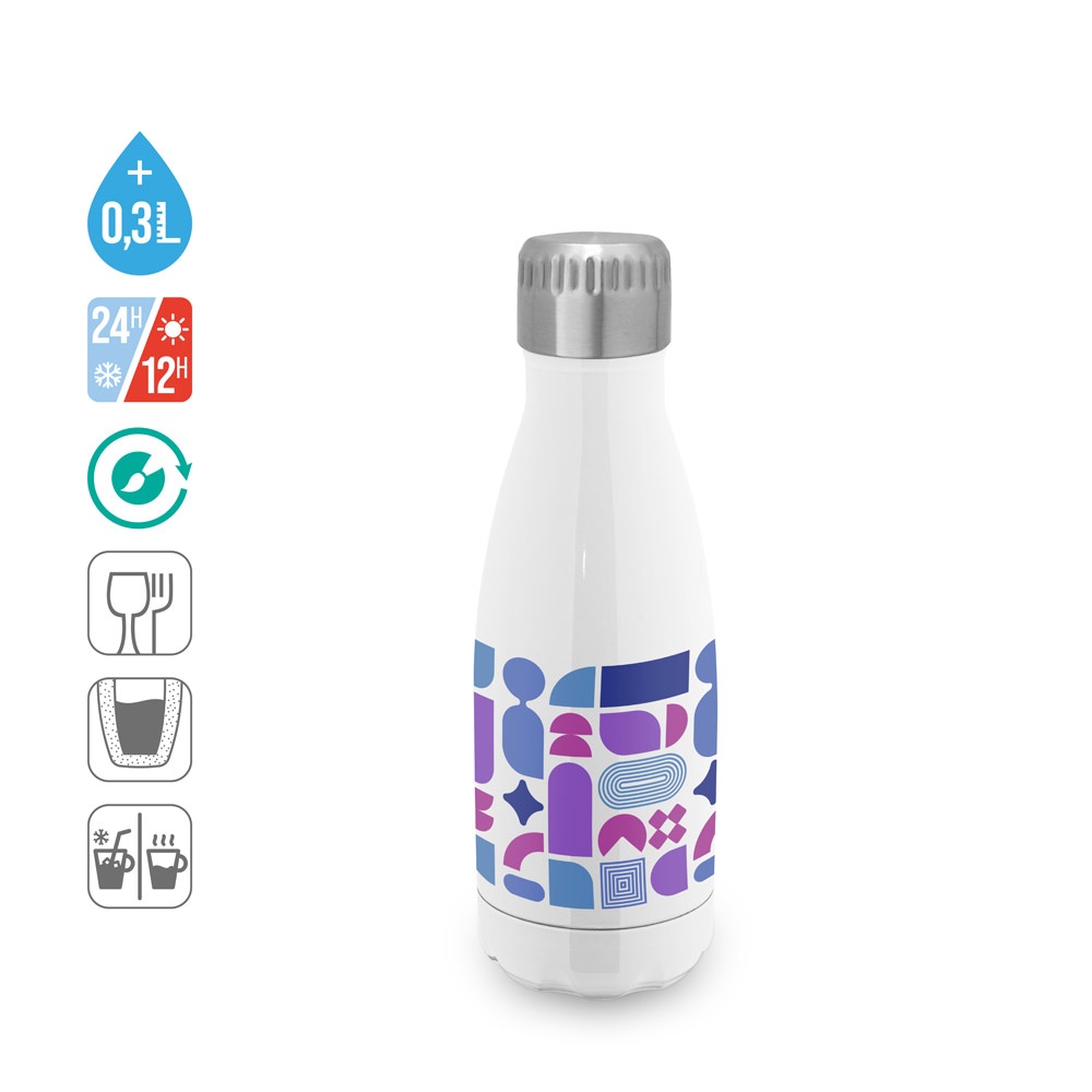 AMORTI S. Borraccia termica in acciaio inox per la sublimazion 380 mL