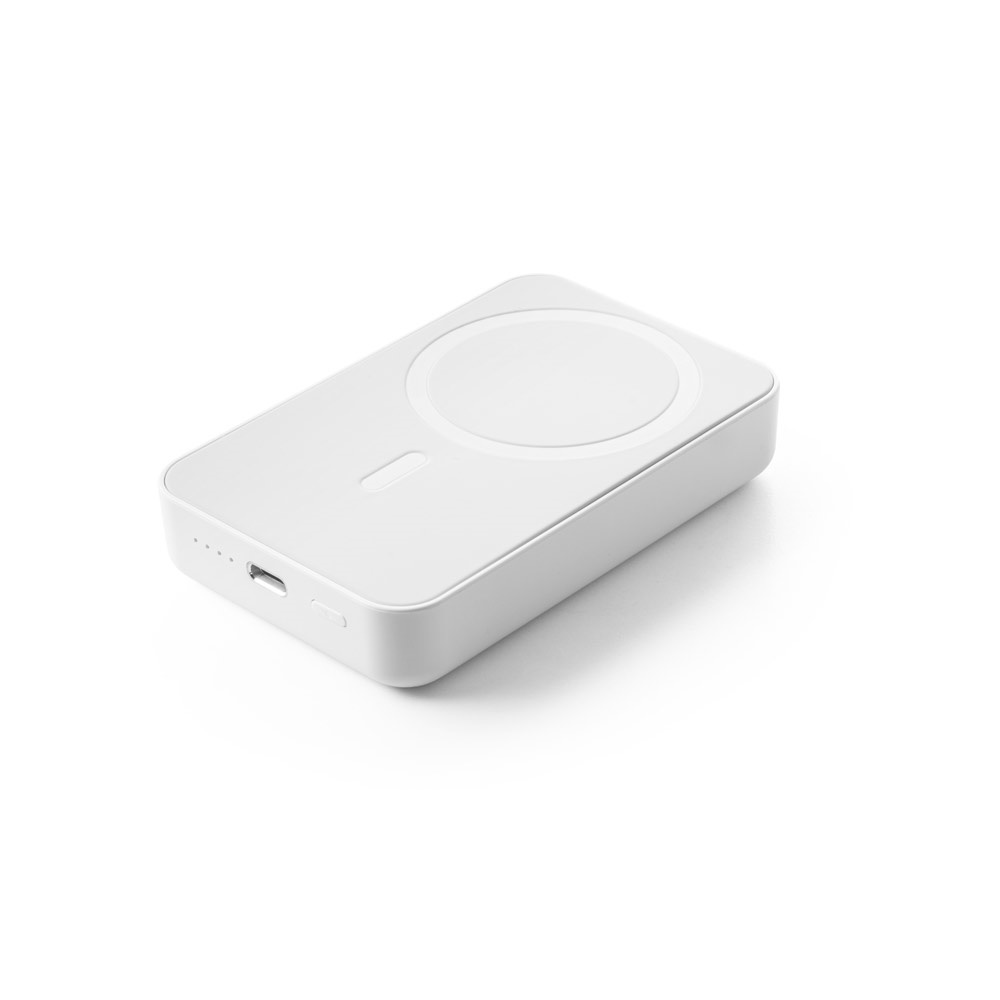 AMPERE 10. Power bank magnetico da 10'000 mAh con caricatore wireless superveloce da 15W in ABS riciclato (100% rABS)