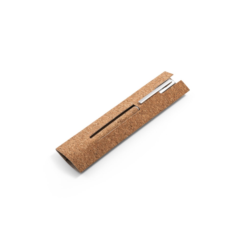 ANDREW. Roller con corpo in acciaio inox (90% rSS) e sughero, con clip