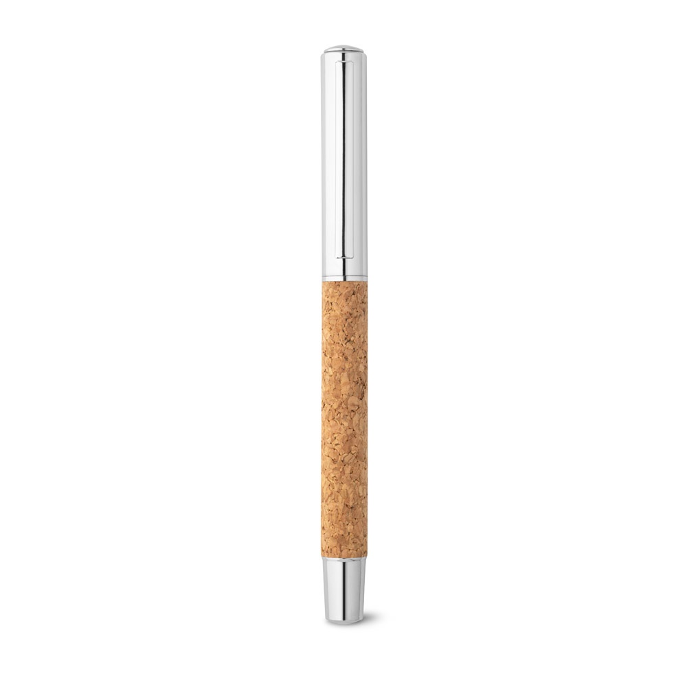 ANDREW. Roller con corpo in acciaio inox (90% rSS) e sughero, con clip
