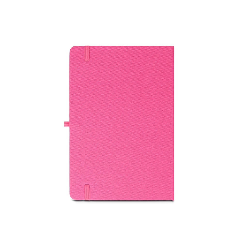 ANNE. Block notes A5 in poliestere riciclato (100% rPET) con fogli a righe