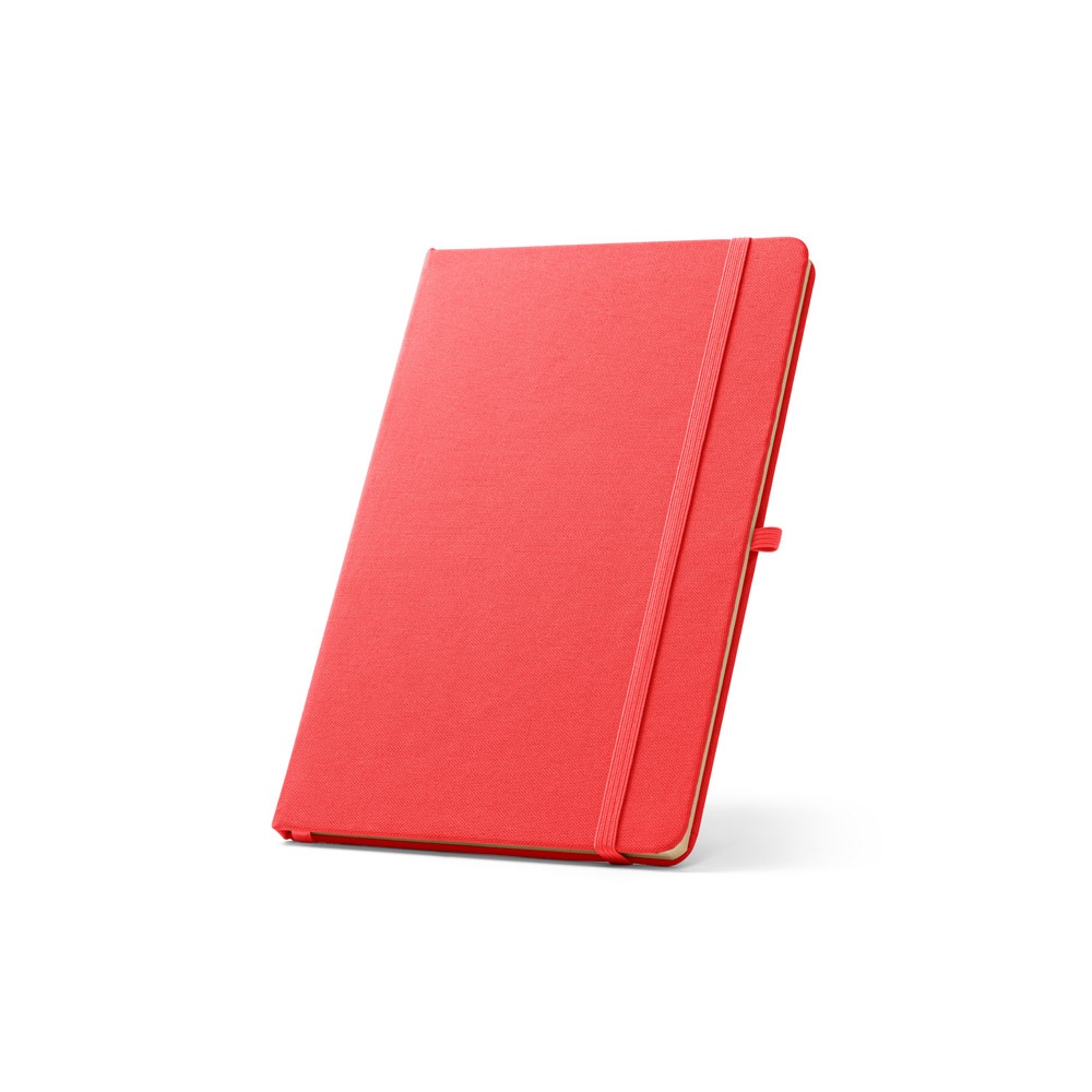 ANNE. Block notes A5 in poliestere riciclato (100% rPET) con fogli a righe