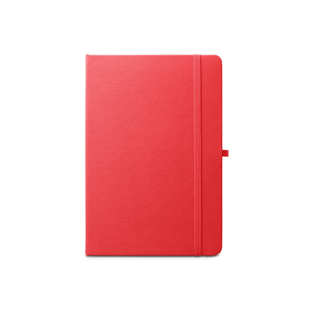 ANNE. Block notes A5 in poliestere riciclato (100% rPET) con fogli a righe