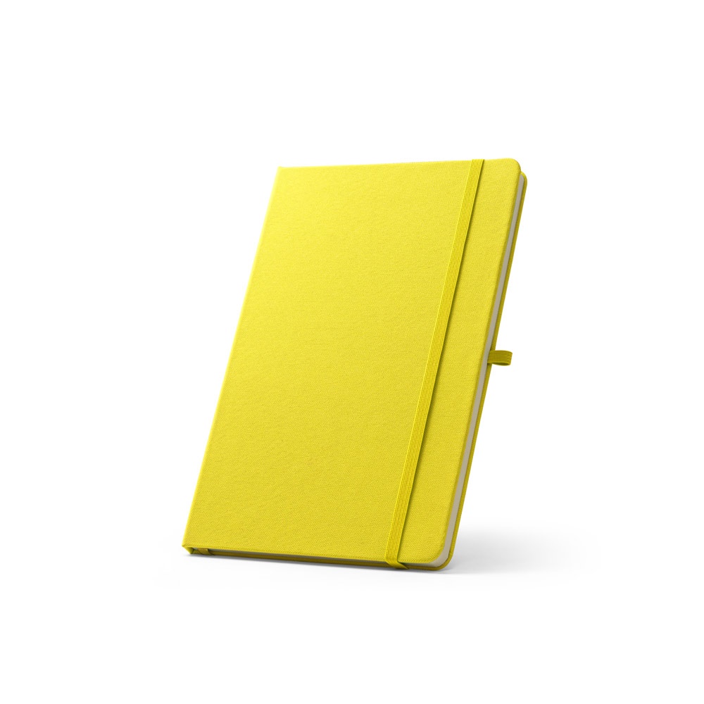 ANNE. Block notes A5 in poliestere riciclato (100% rPET) con fogli a righe