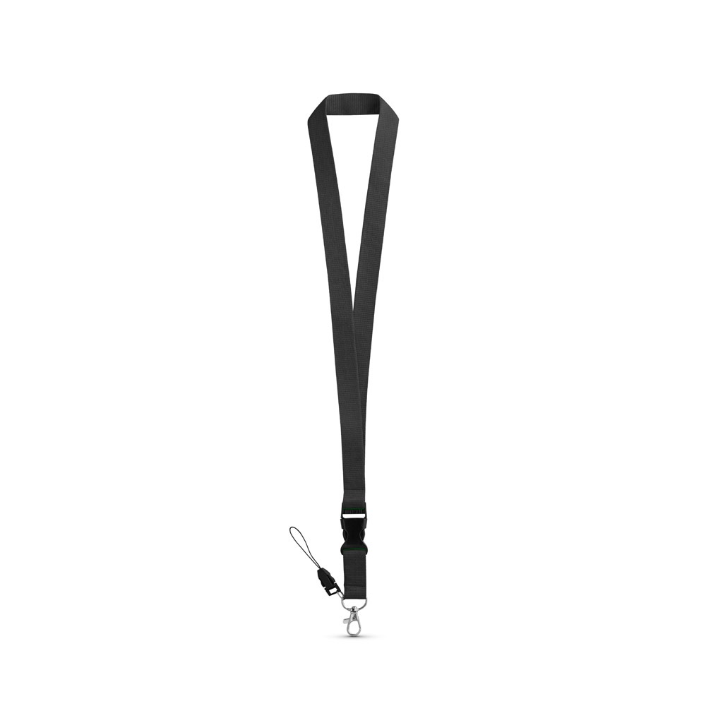 ANQUETIL. Lanyard in poliestere con moschettone in metallo