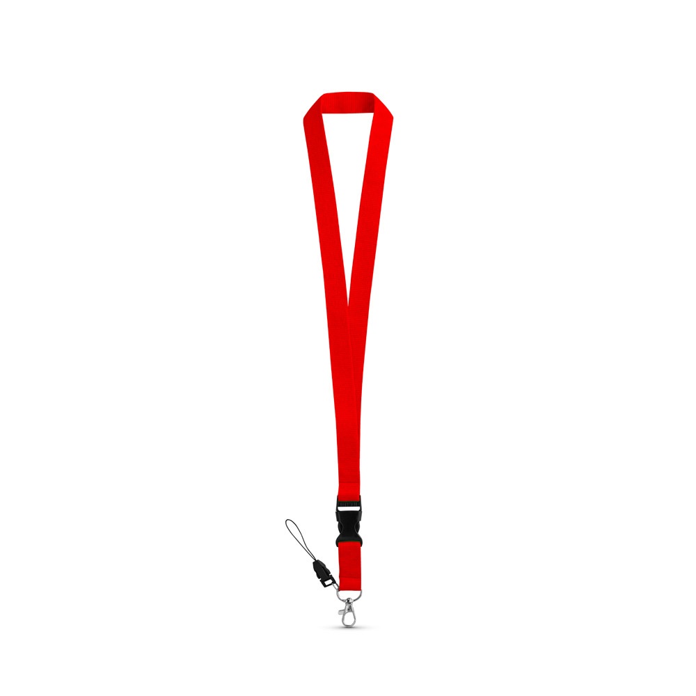 ANQUETIL. Lanyard in poliestere con moschettone in metallo