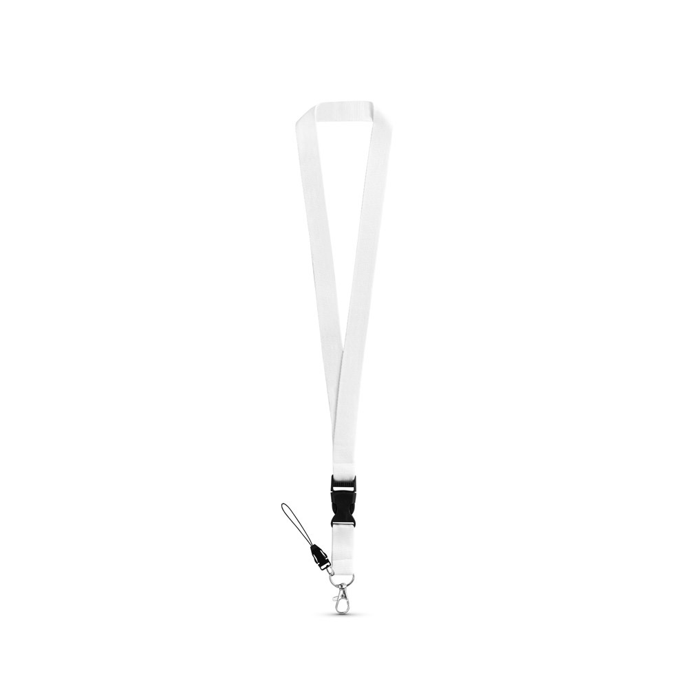ANQUETIL. Lanyard in poliestere con moschettone in metallo