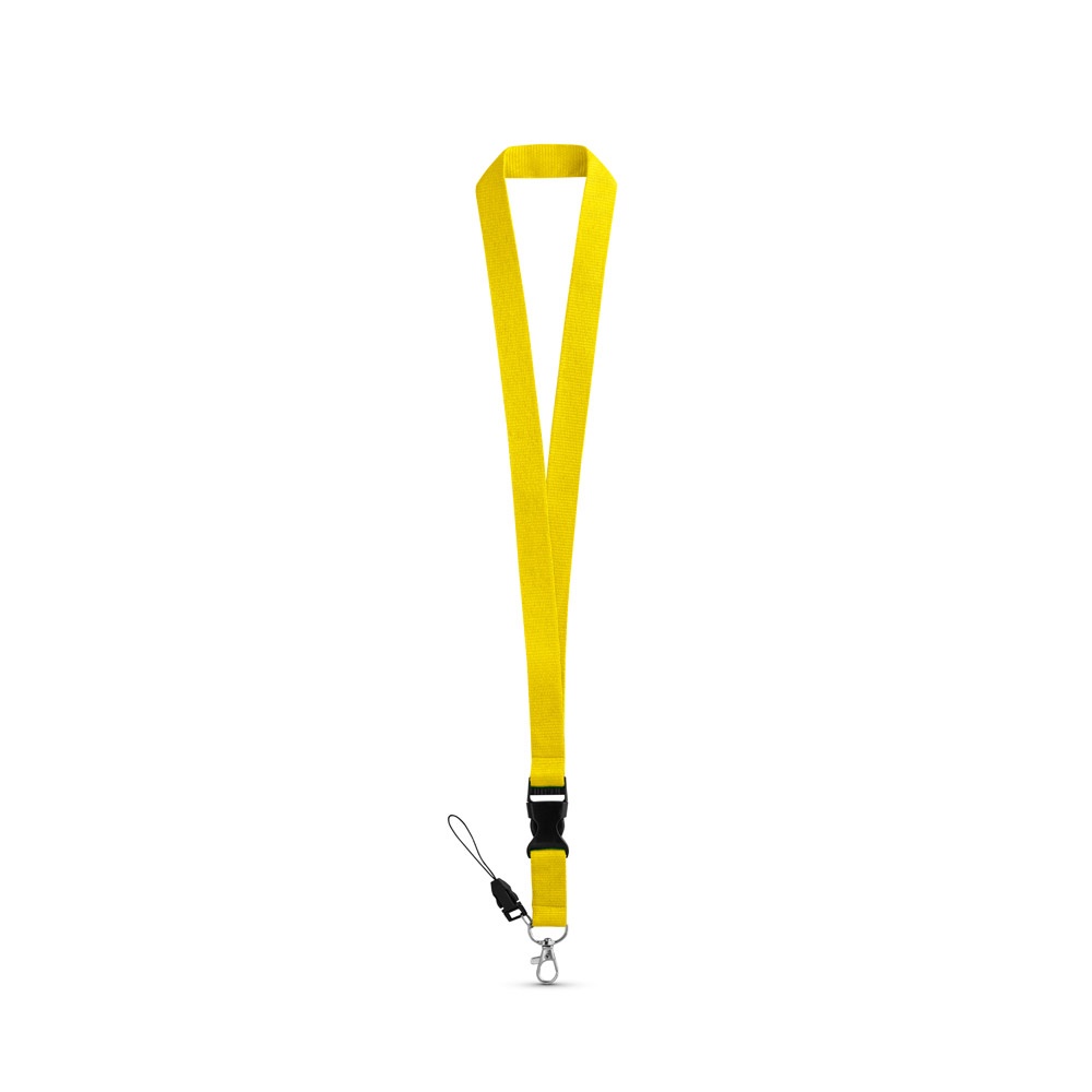 ANQUETIL. Lanyard in poliestere con moschettone in metallo