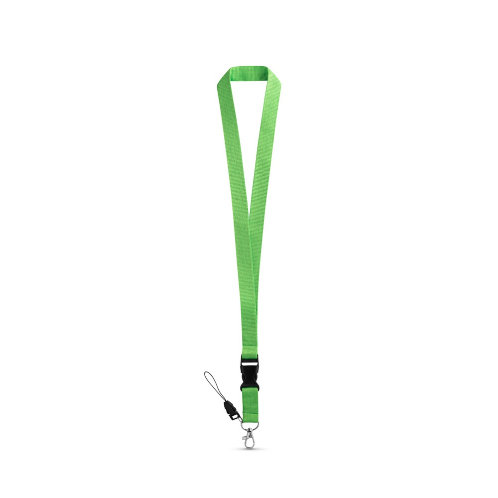 ANQUETIL. Lanyard in poliestere con moschettone in metallo